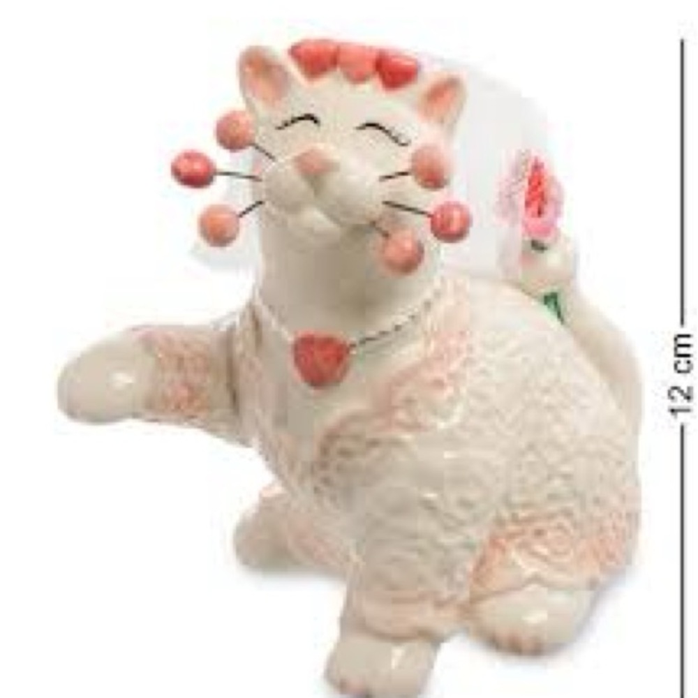 Vintage!WhimsiClay Wedding Cat Amy Lacombe Figurine